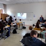 Les élus du bassin mâconnais dont Faustine et Augustin présentent en avant-première et avec le réalisateur Rémi Allier, leur court-métrage "Engagez-vous!"